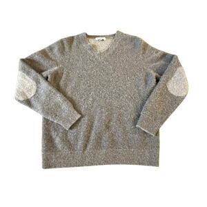 Kinross Women's  100%  Cashmere Sweater. Size Large Grayish Brown V Neck
